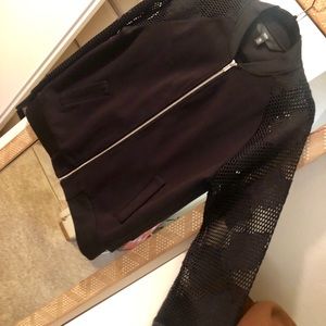 Black bomber jacket